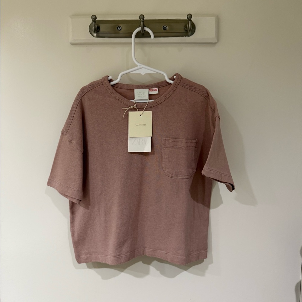 Zara Timelesz Rose Pocket Tee 5 Years NWT